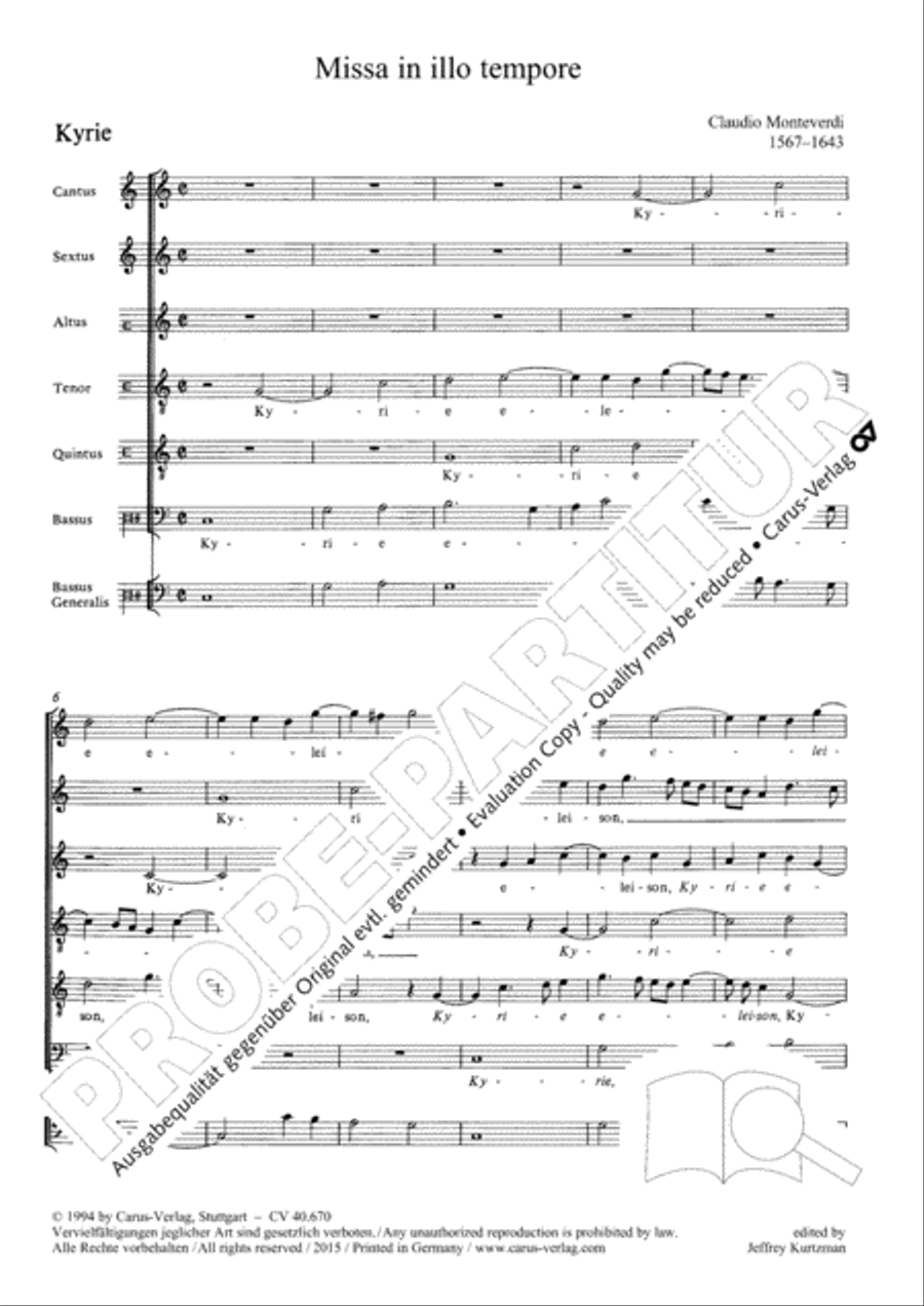 Missa in illo tempore Choir scores gallery preview page 14