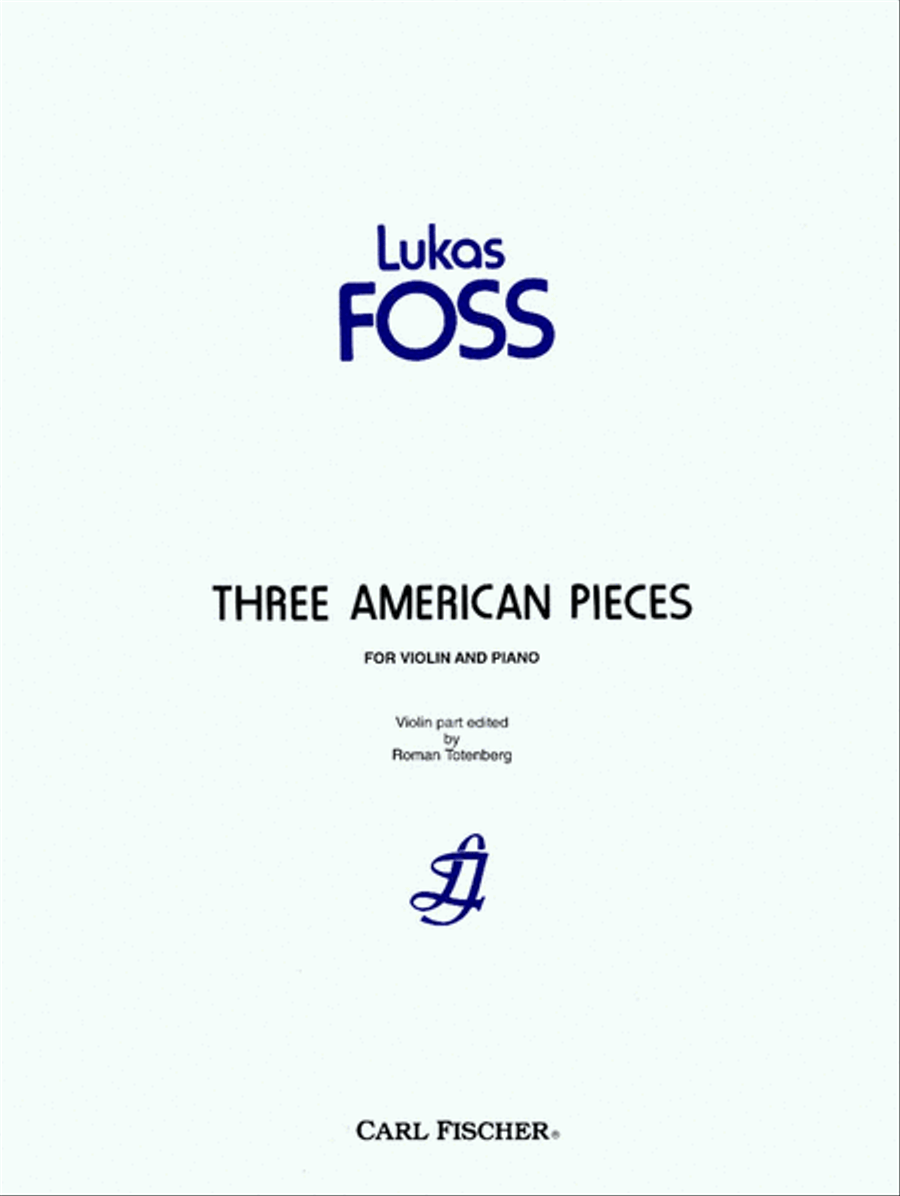 Three American Pieces Violin Solo scores gallery preview page 1