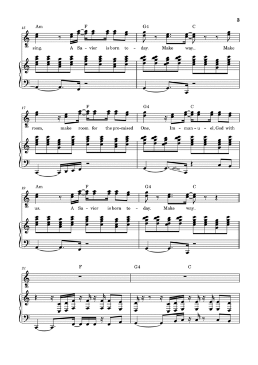 Make Way Piano, Vocal, Guitar scores gallery preview page 4