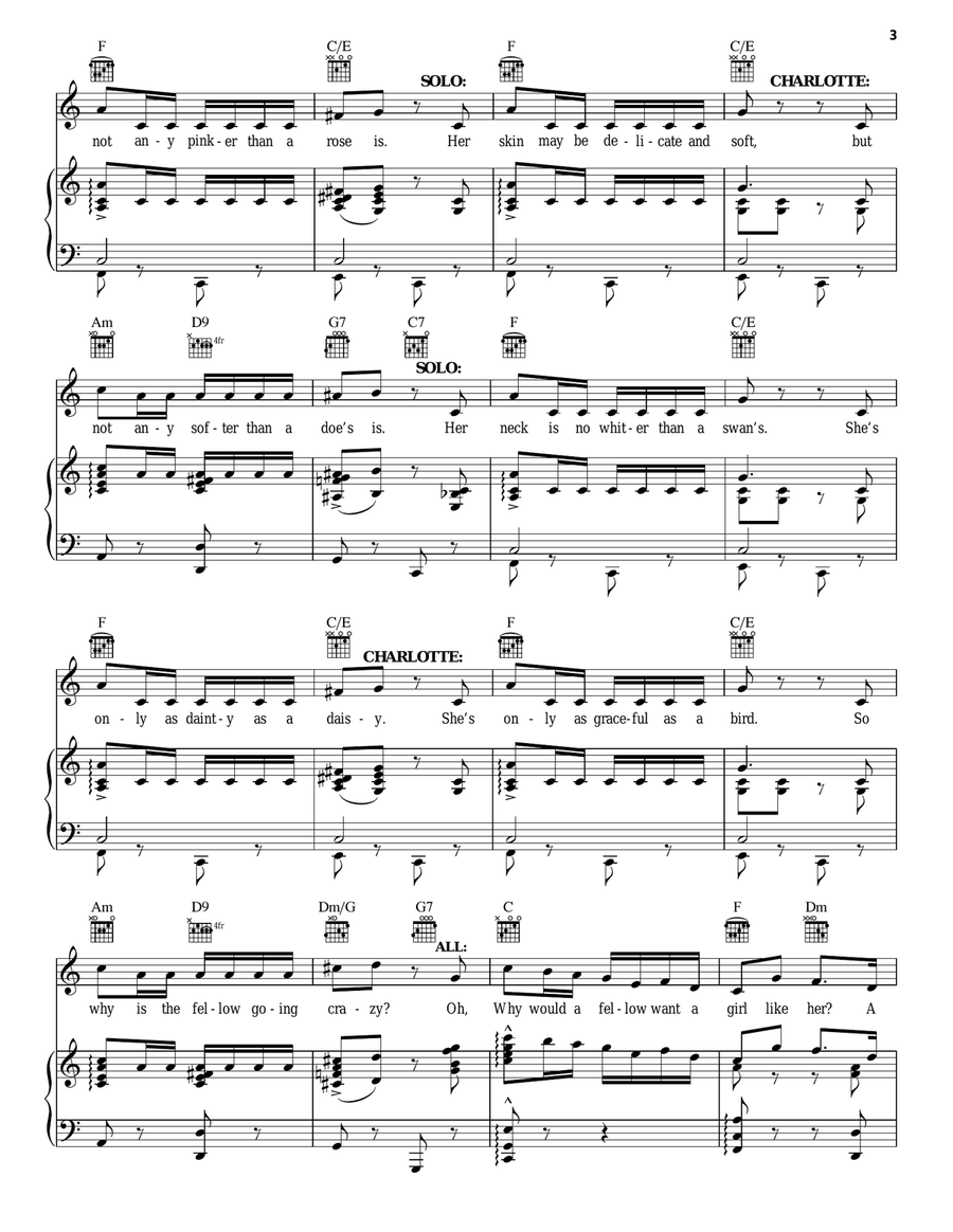 Stepsisters' Lament (from Cinderella) Piano, Vocal, Guitar scores gallery preview page 3