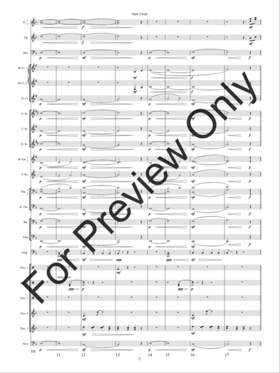 Dark Cloud Concert Band scores gallery preview page 5