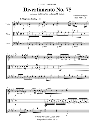Haydn: Divertimento No. 75 for String Trio