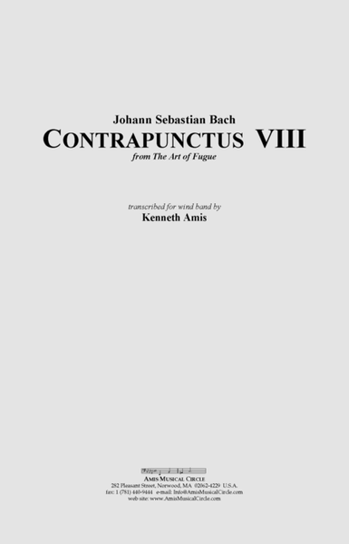 Contrapunctus 8 - CONDUCTOR'S SCORE ONLY image number null