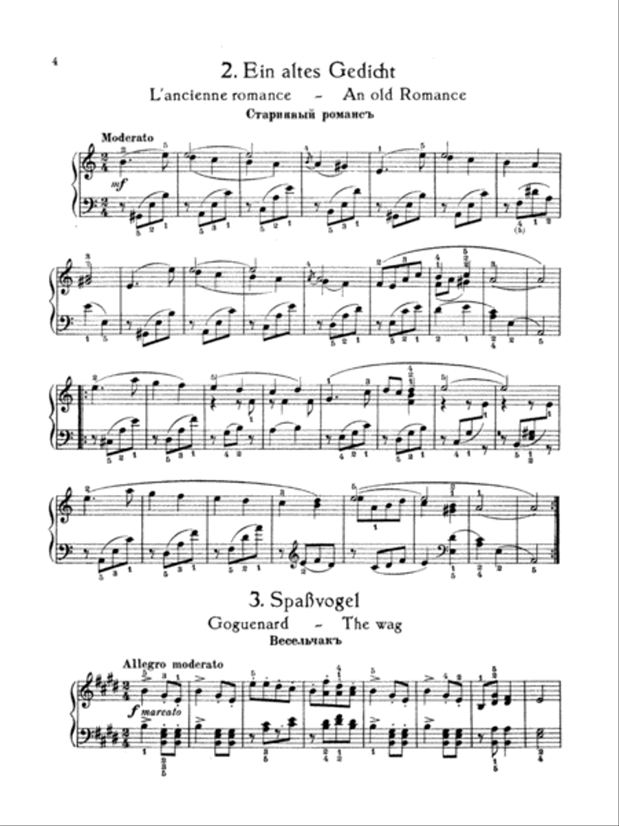 Gretchaninoff: Grandfather's Book, Op. 119 Piano Solo scores gallery preview page 1