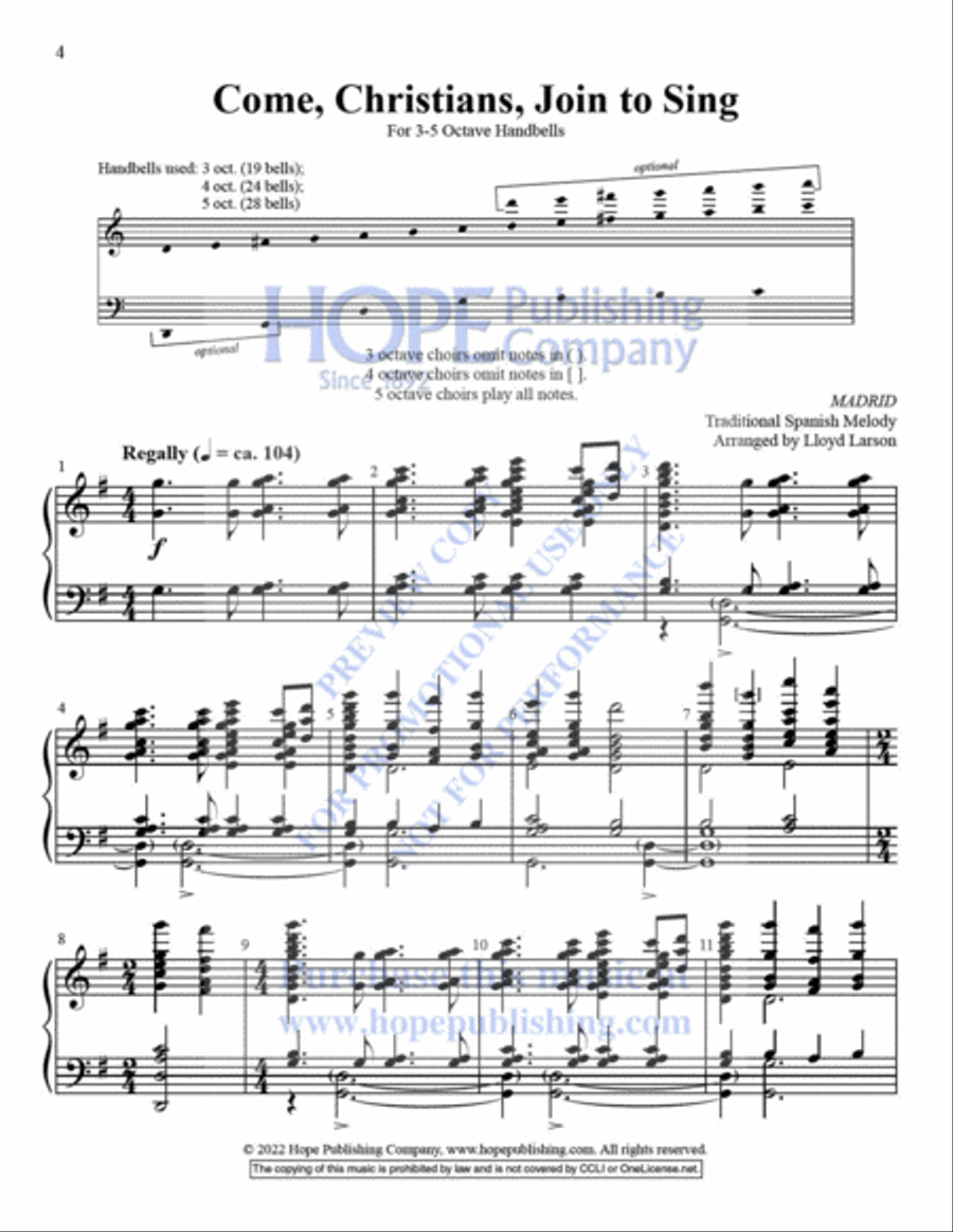 WORSHIP OPENERS: Handbell Introits, Vol 1 Handbell Choir scores gallery preview page 5