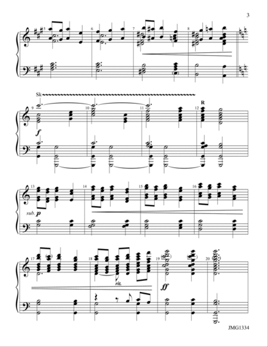 Alleluia! Hear the Bells Ringing! Handbell Choir scores gallery preview page 3