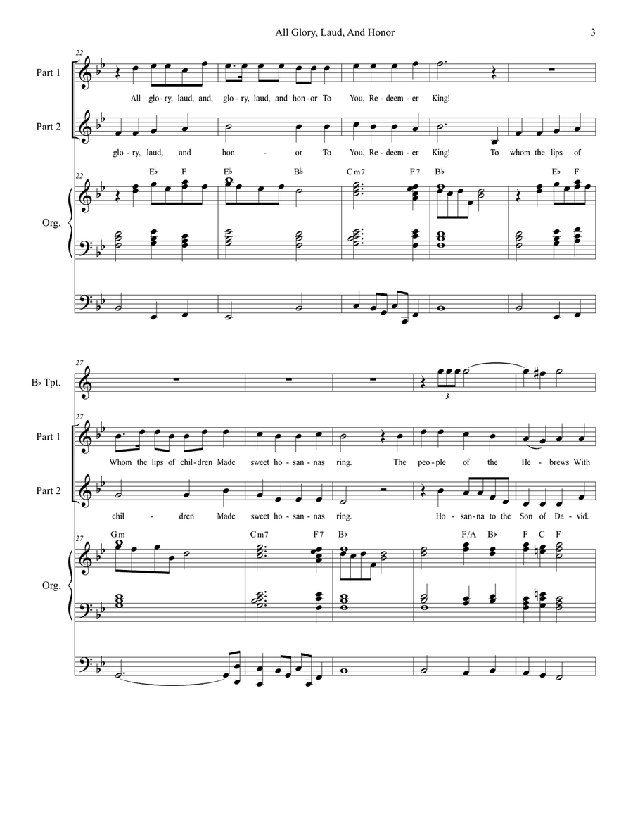 All Glory, Laud, And Honor (with 