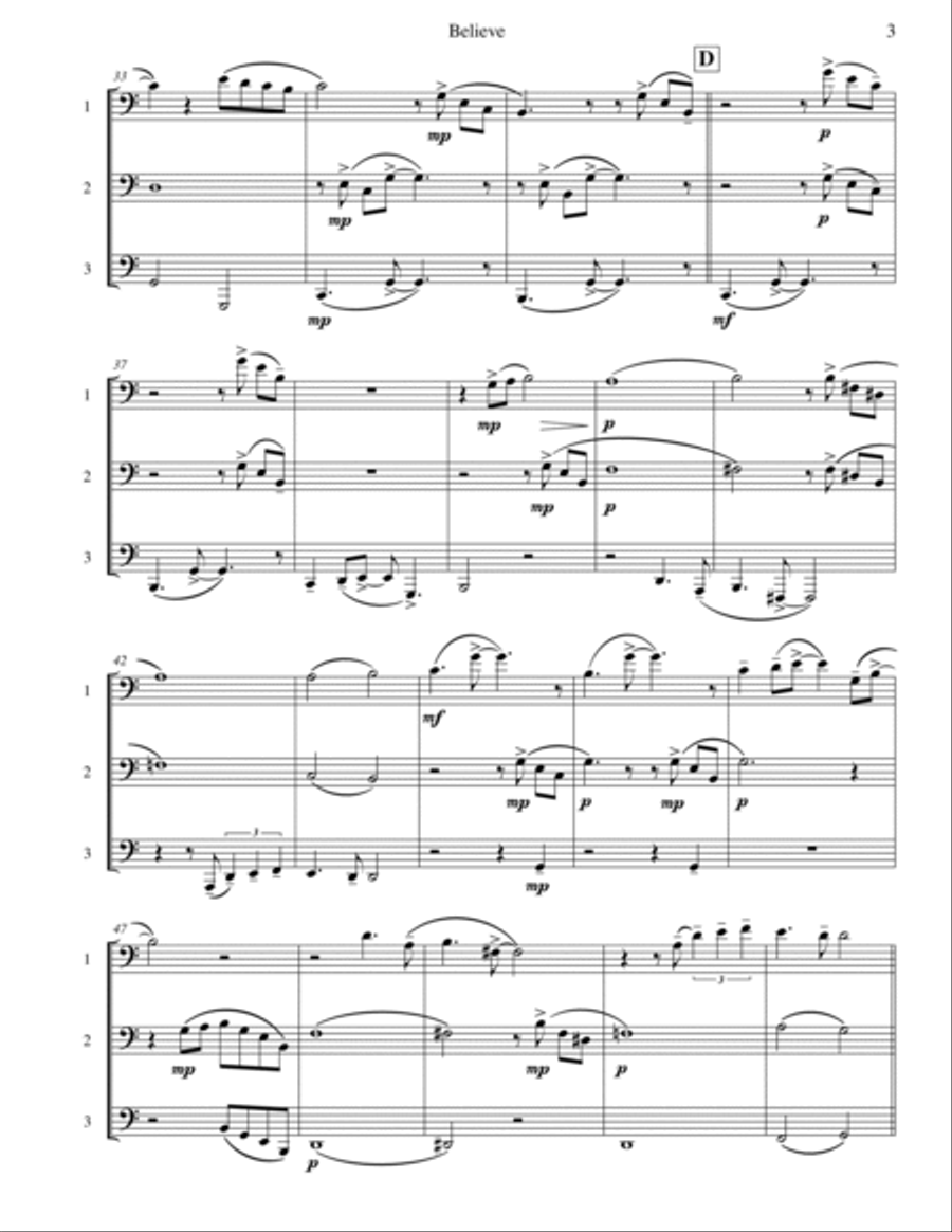 Believe Brass Trio scores gallery preview page 3