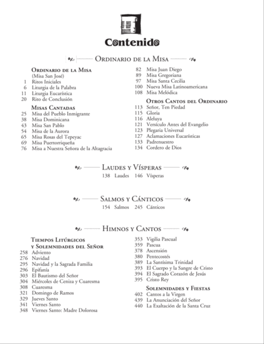 Flor y Canto, Tercera Edición [Words and Chords - Guitar] Easy Guitar scores gallery preview page 3