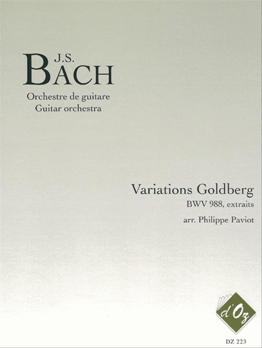 Variations Goldberg, BWV 988 (extraits) Guitar Ensemble scores gallery preview page 1