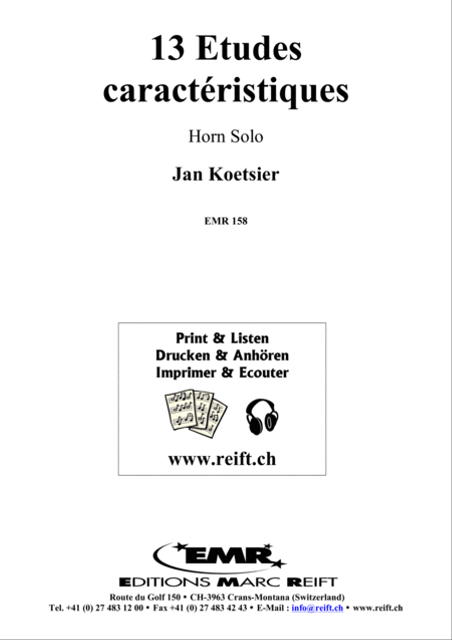 13 Etudes Caracteristiques Horn Solo scores gallery preview page 2