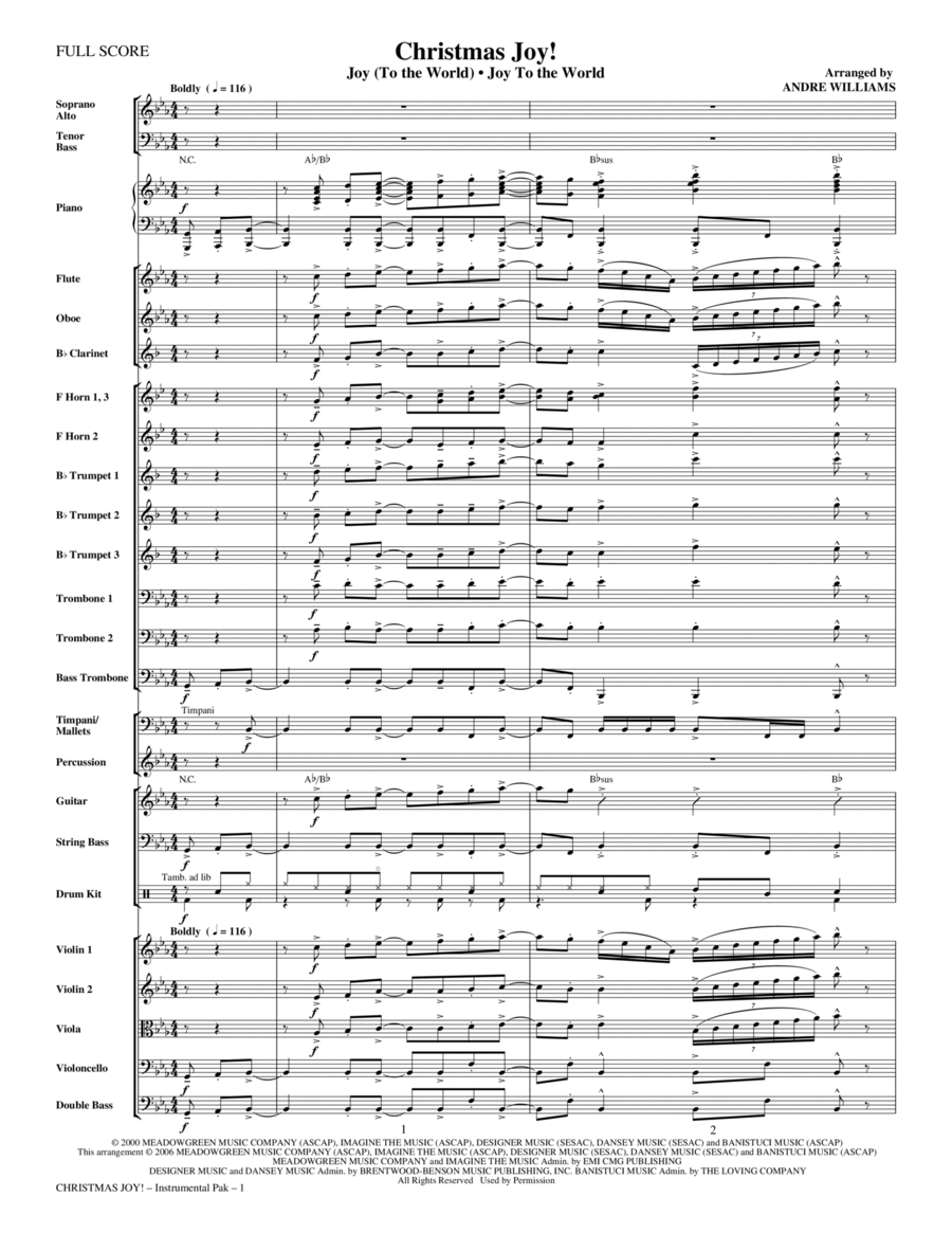 Christmas Joy! - Conductor Score (Full Score) Choir scores gallery preview page 1