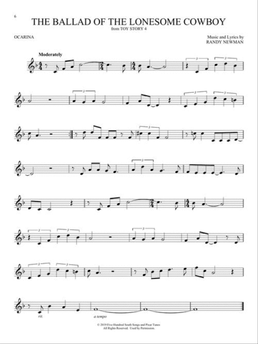 Disney Favorites for Ocarina ocarina scores gallery preview page 5