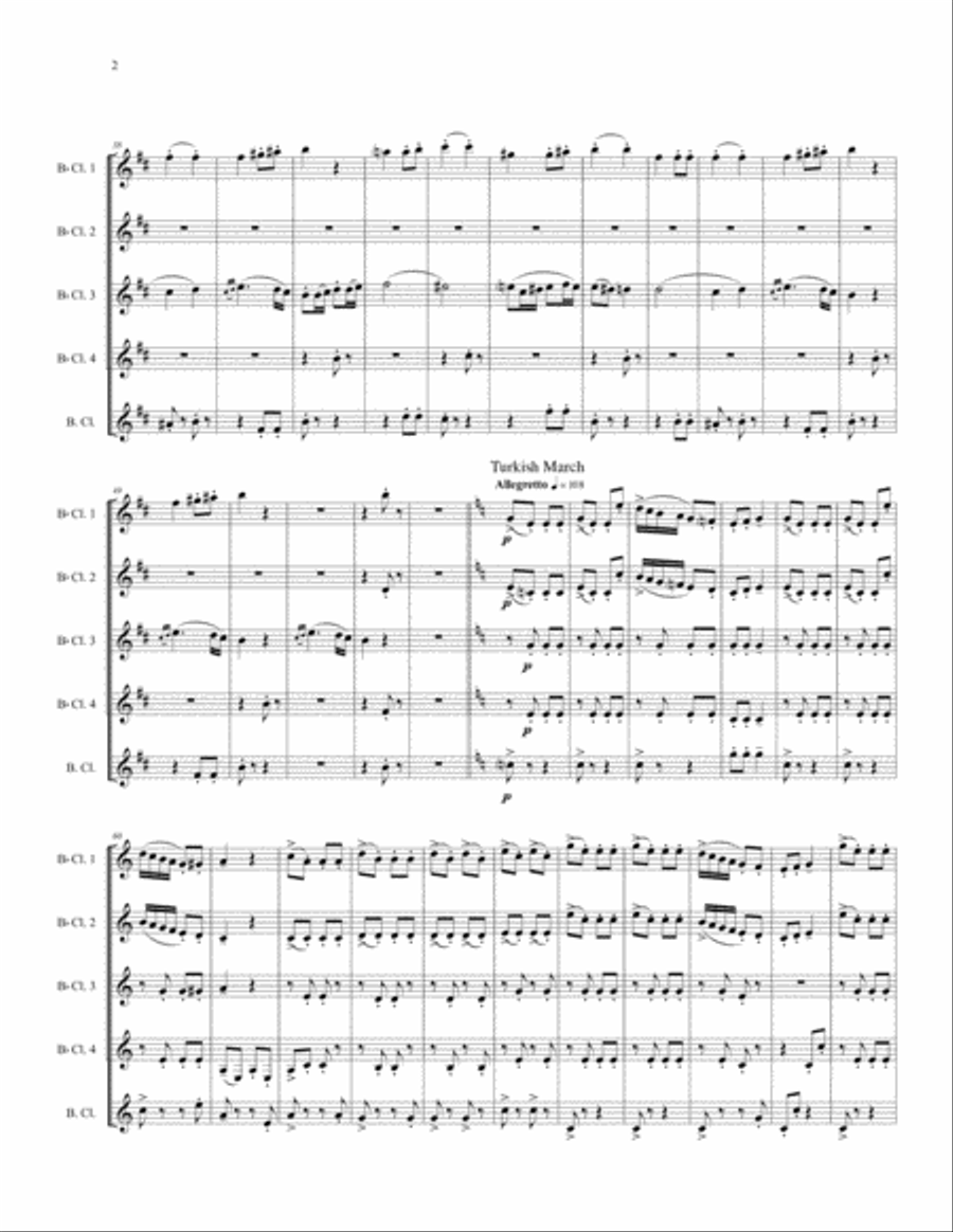 Bravo Beethoven for Clarinet Quintet Clarinet Quintet scores gallery preview page 4