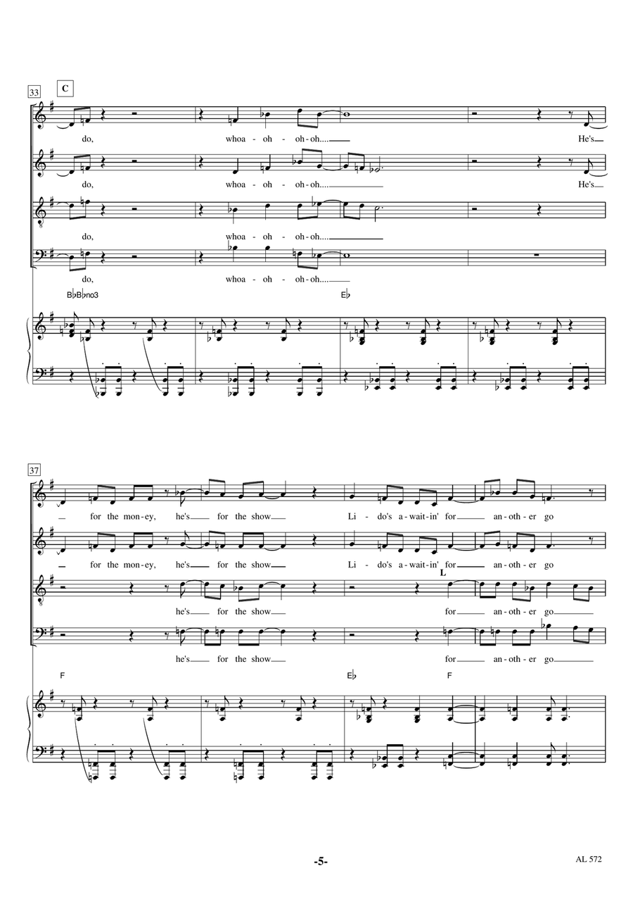 Lido Shuffle 4-Part scores gallery preview page 5