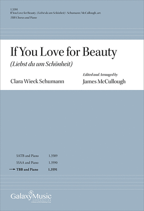 Book cover for If You Love for Beauty (Liebst du um Schönheit)