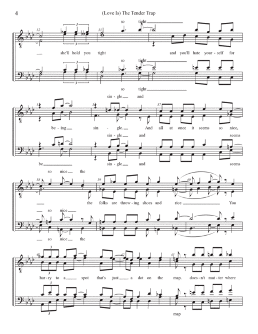 (love Is) The Tender Trap TTBB scores gallery preview page 4