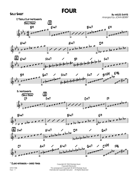 Four - Solo Sheet