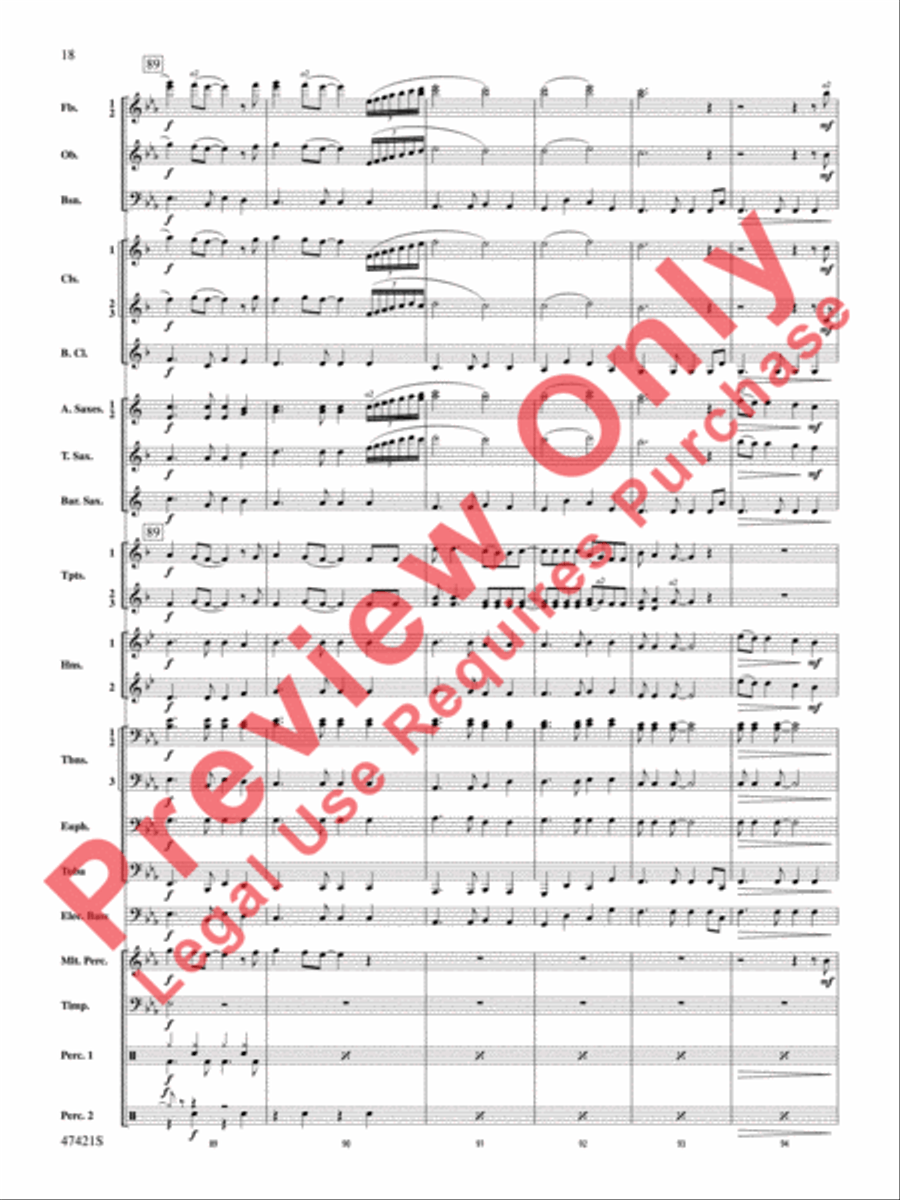 Meat Loaf---The Hits Concert Band scores gallery preview page 19