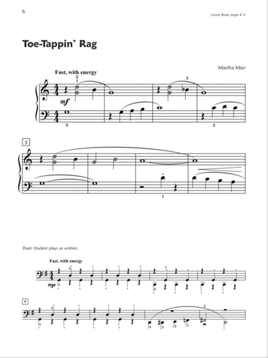Premier Piano Course, Jazz, Rags & Blues 2A Piano Method scores gallery preview page 6
