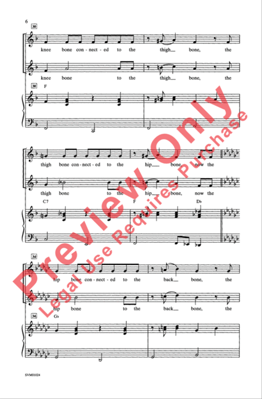 Dry Bones Dry Bones 2-Part scores gallery preview page 6