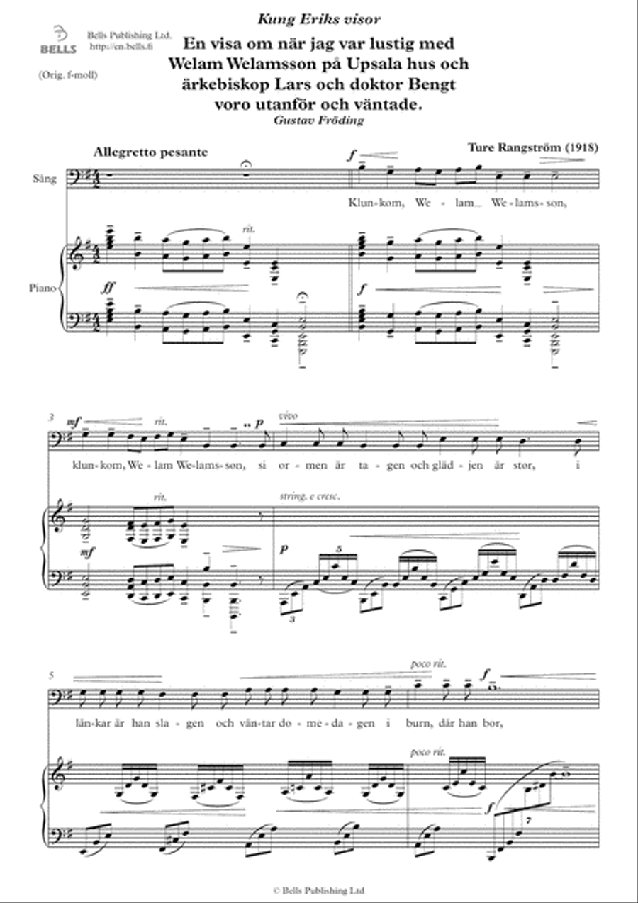 Kung Eriks visor Voice Solo scores gallery preview page 2