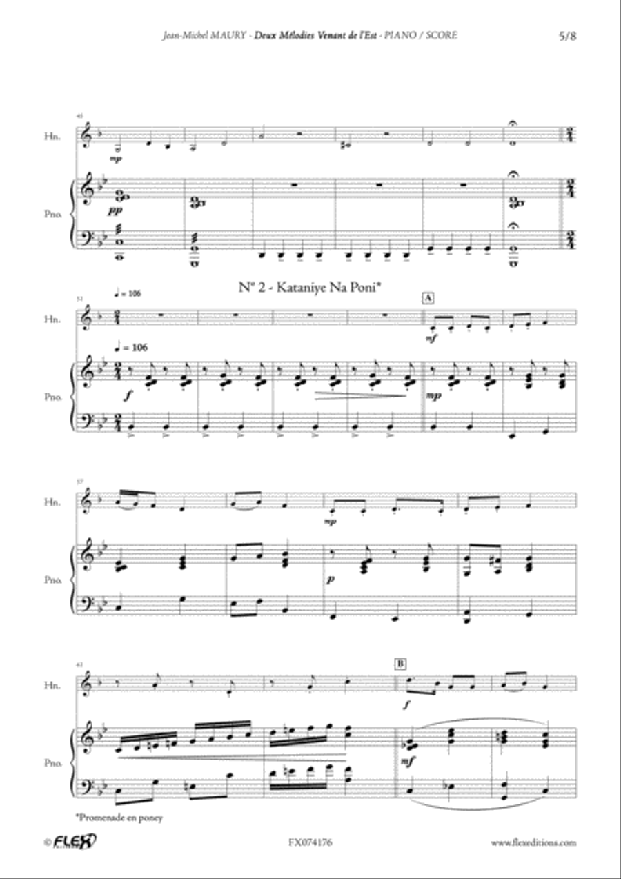 Deux Melodies Venant de l'Est Piano Accompaniment scores gallery preview page 6