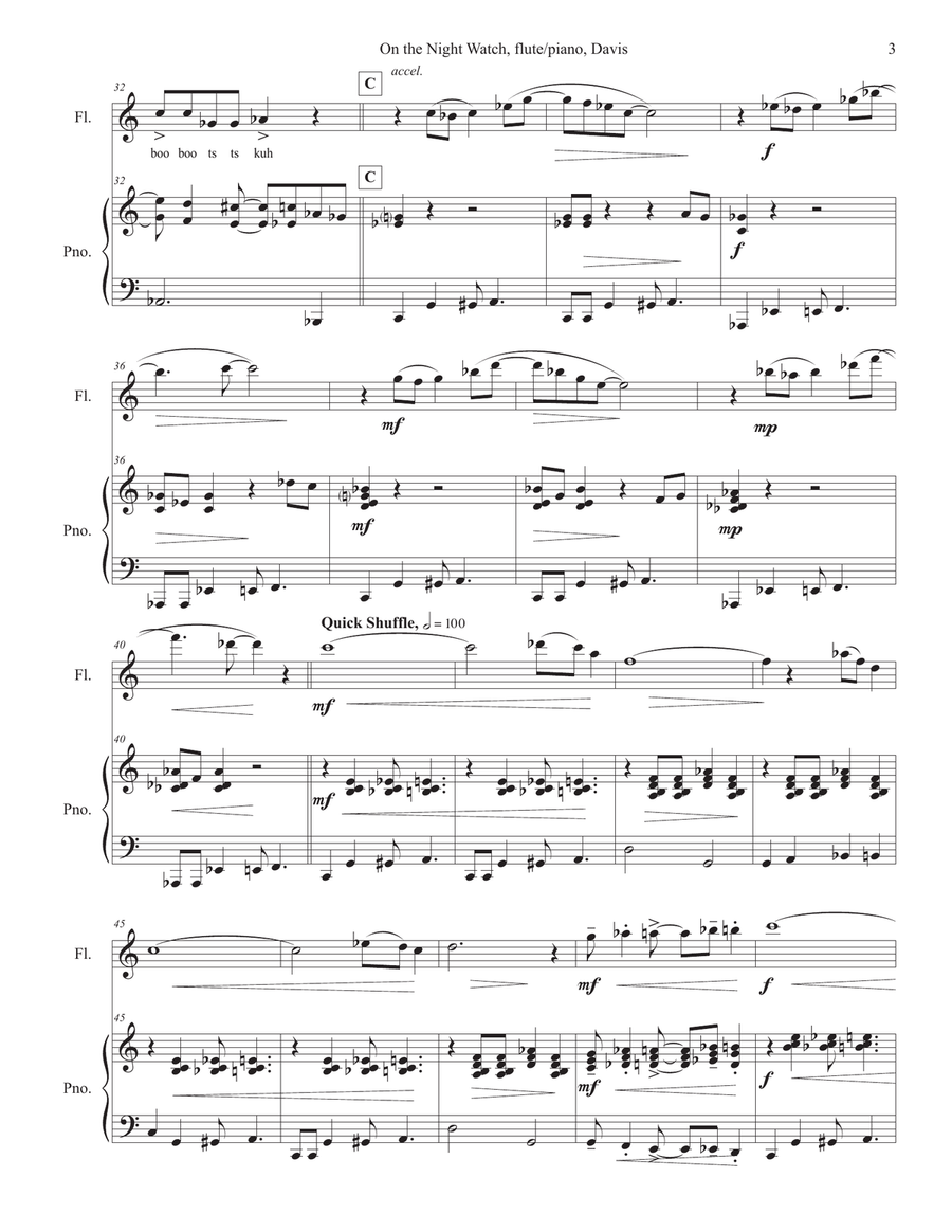 On the Night Watch for Beatbox Flute and Piano (Clifton Davis) Flute Solo scores gallery preview page 4