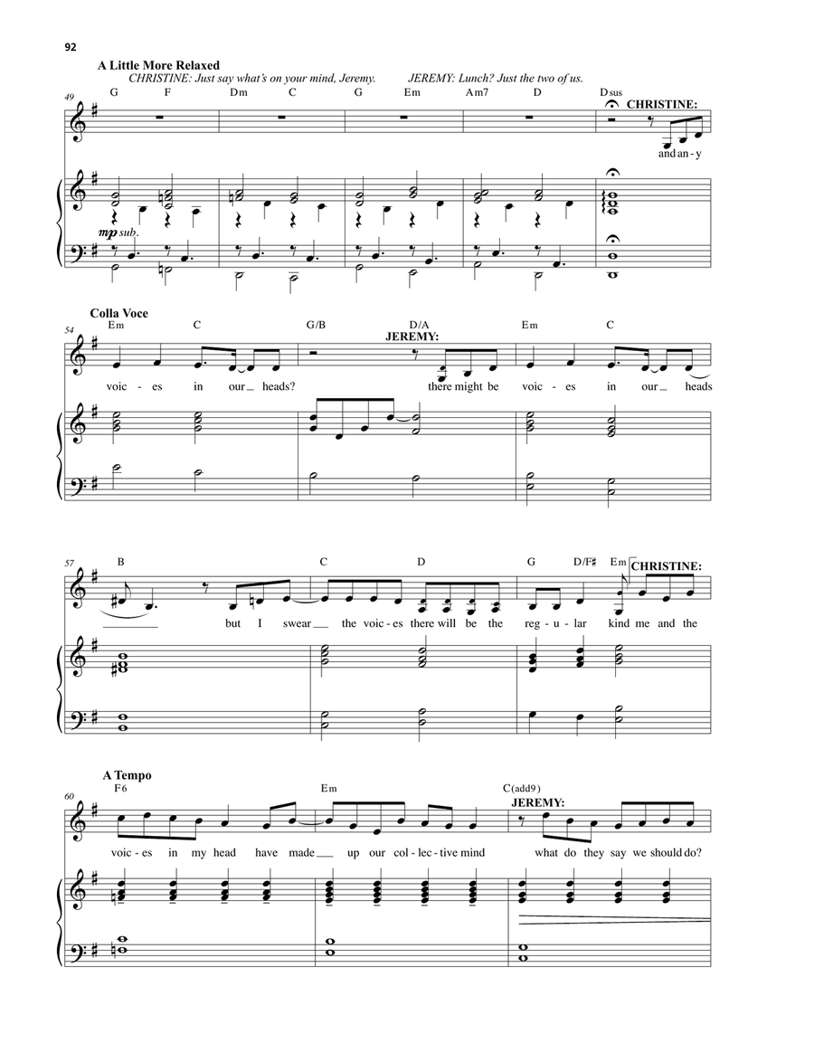 Voices In My Head (from Be More Chill) Piano, Vocal scores gallery preview page 5