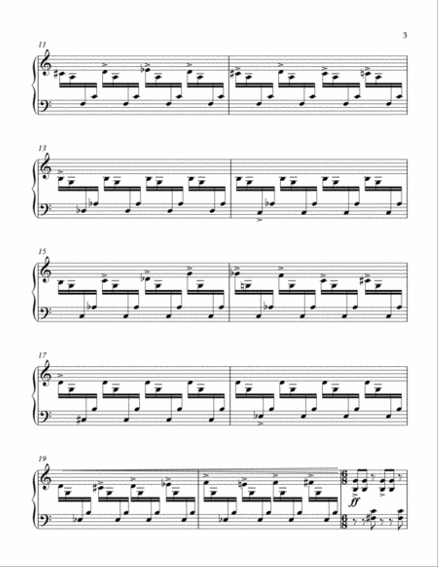 Three Preludes for Solo Marimba Marimba scores gallery preview page 4