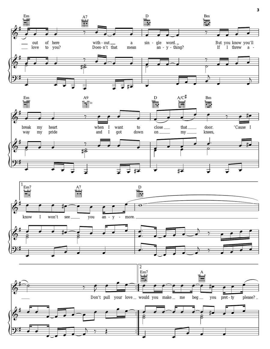 Don't Pull Your Love Don't Pull Your Love Piano, Vocal, Guitar scores gallery preview page 3