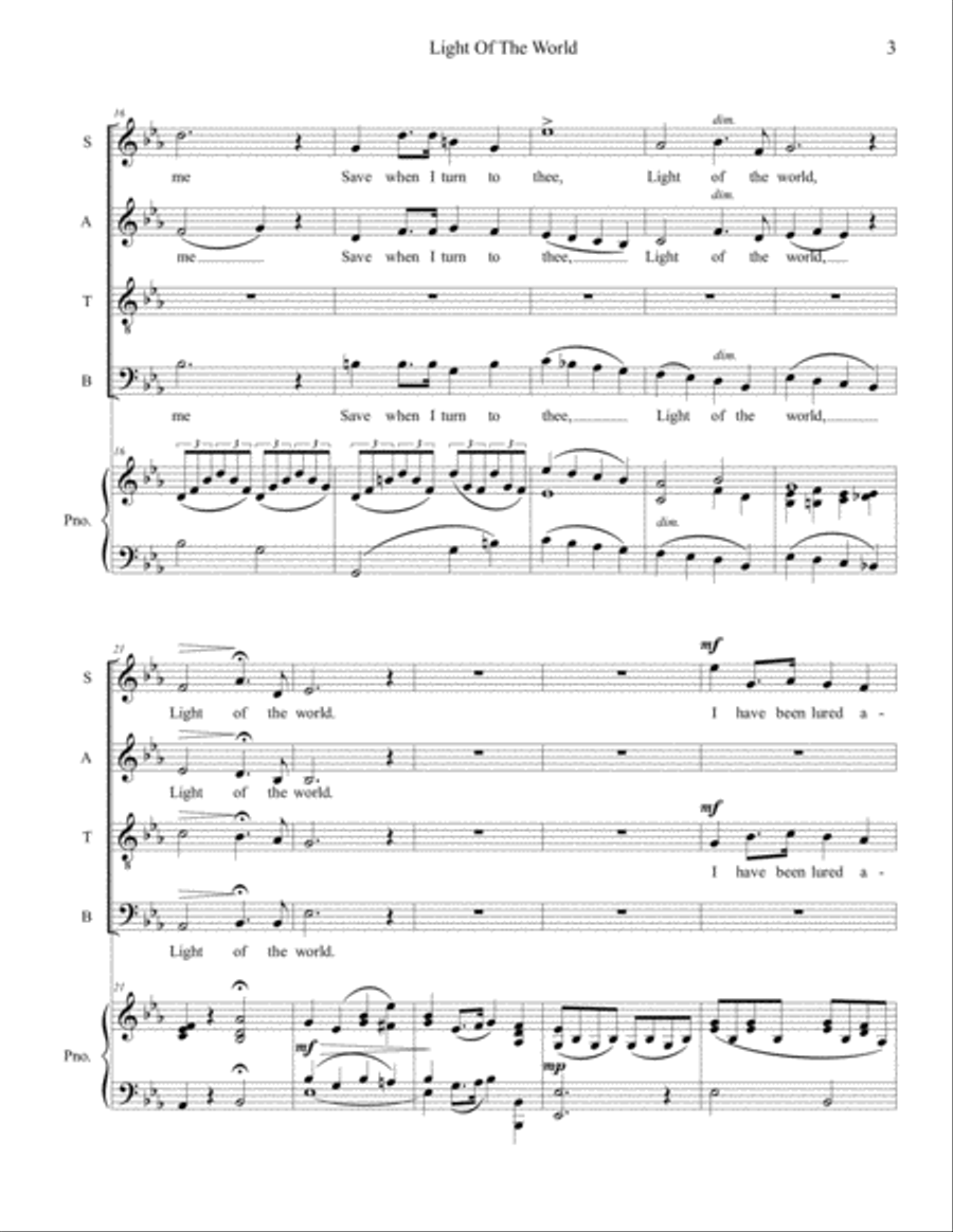 Light Of The World 4-Part scores gallery preview page 3