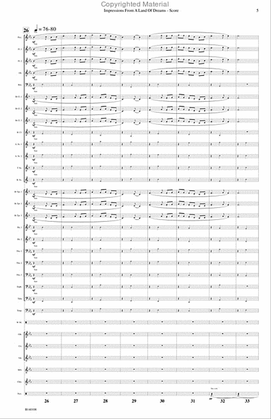 Impressions From A Land of Dreams Concert Band scores gallery preview page 6