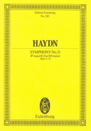 Book cover for Symphony No. 51 in B-flat Major