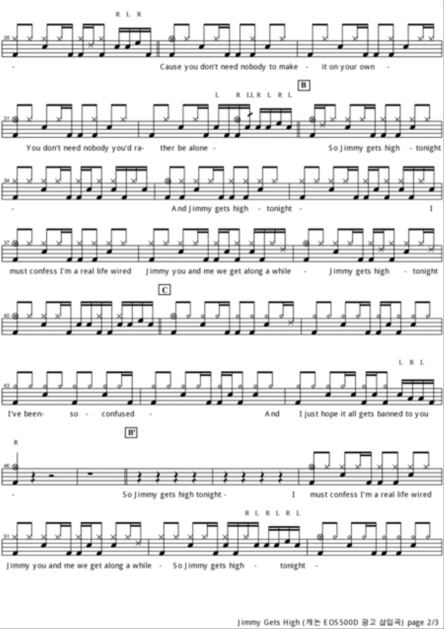 Jimmy Gets High Drum Set scores gallery preview page 2