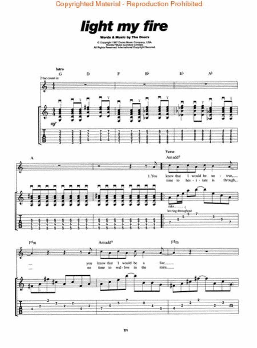 Play Guitar with the Doors Electric Guitar scores gallery preview page 4