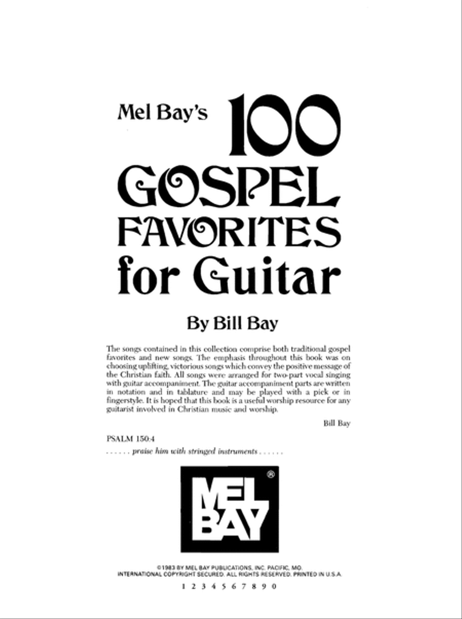 100 Gospel Favorites for Guitar Guitar scores gallery preview page 2
