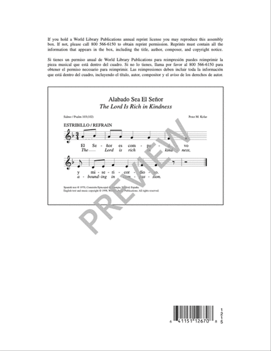 El Señor Es Compasivo (Salmo 103) 2-Part scores gallery preview page 12