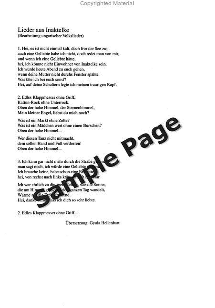 Inaktelki Nóták/Songs from Inaktelke 2-Part scores gallery preview page 4
