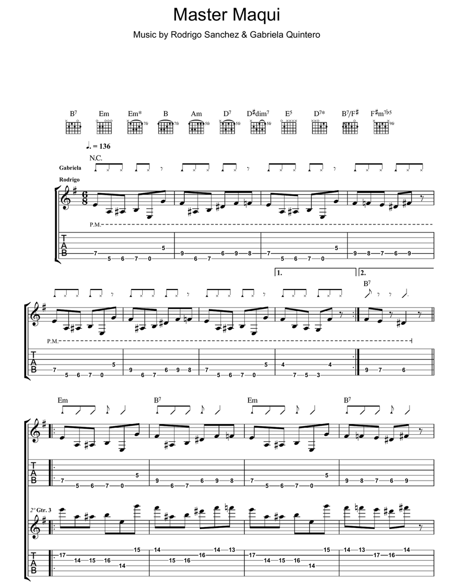 Master Maqui Acoustic Guitar scores gallery preview page 1