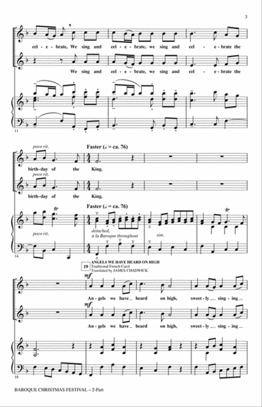 Baroque Christmas Festival 2-Part scores gallery preview page 3