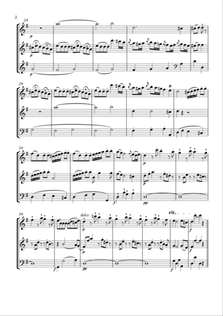 Woodwind trio by Giuseppe Cambini Woodwind Trio scores gallery preview page 2