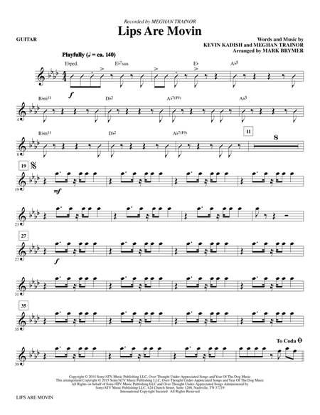 Lips Are Movin (arr. Mark Brymer) - Guitar