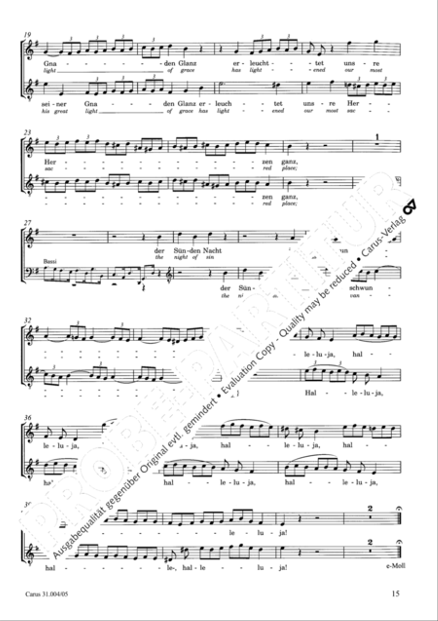 Christ lay in death's cold prison (Christ lag in Todesbanden) 4-Part scores gallery preview page 16