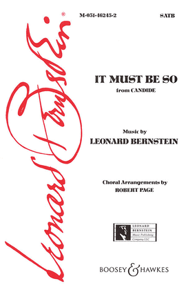 Book cover for It Must Be So (from Candide)