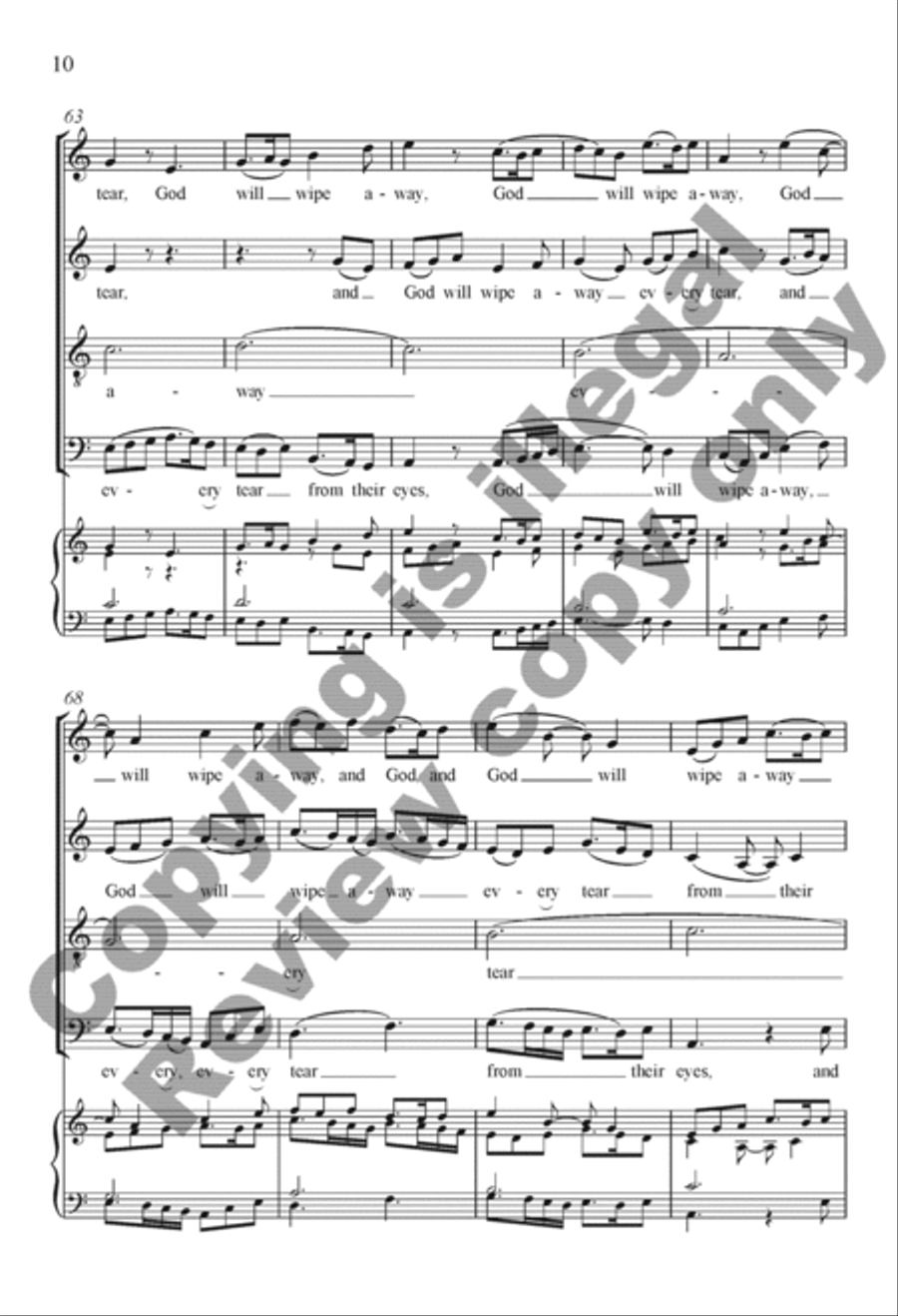 For the Lamb Will Be Their Shepherd 4-Part scores gallery preview page 9