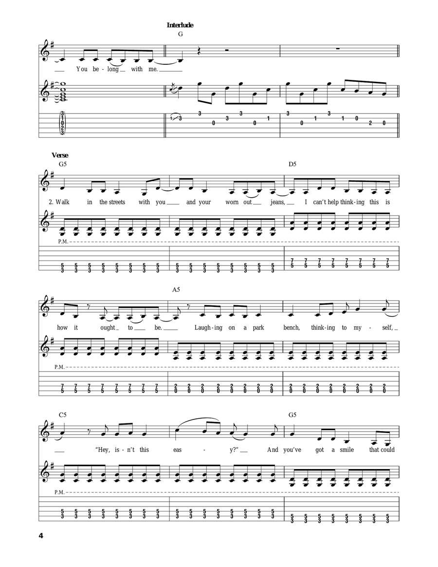 You Belong With Me Acoustic Guitar scores gallery preview page 4