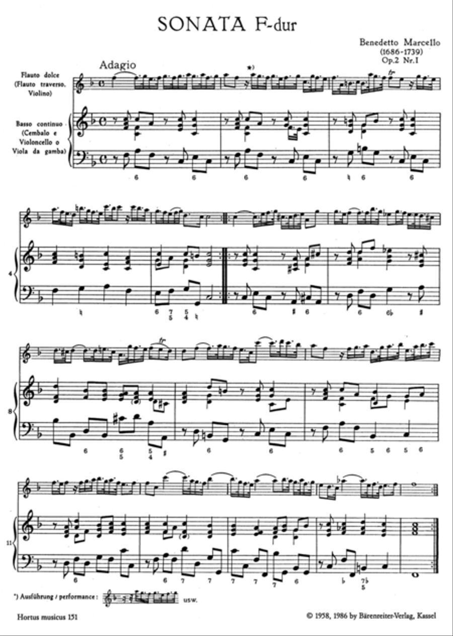 Sonatas for Treble Recorder (Querflote, Violine) und Basso continuo Flute scores gallery preview page 2