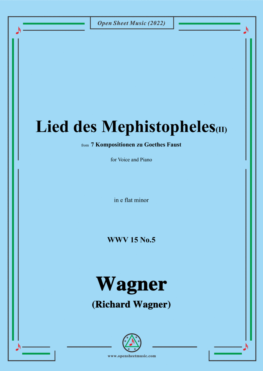 R. Wagner-Lied des Mephistopheles(II),in e flat minor,WWV 15 No.5 Voice scores gallery preview page 1
