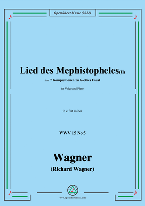 Book cover for R. Wagner-Lied des Mephistopheles(II),in e flat minor,WWV 15 No.5